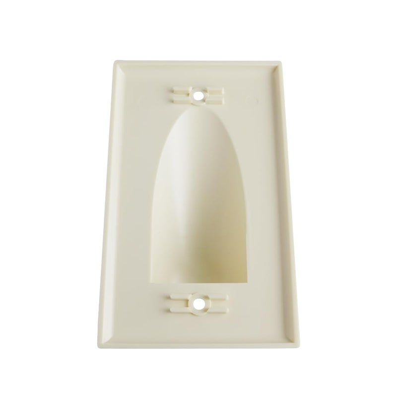 Skywalker Single Gang Bundled Cable Wall Plate (Almond) - Image 2